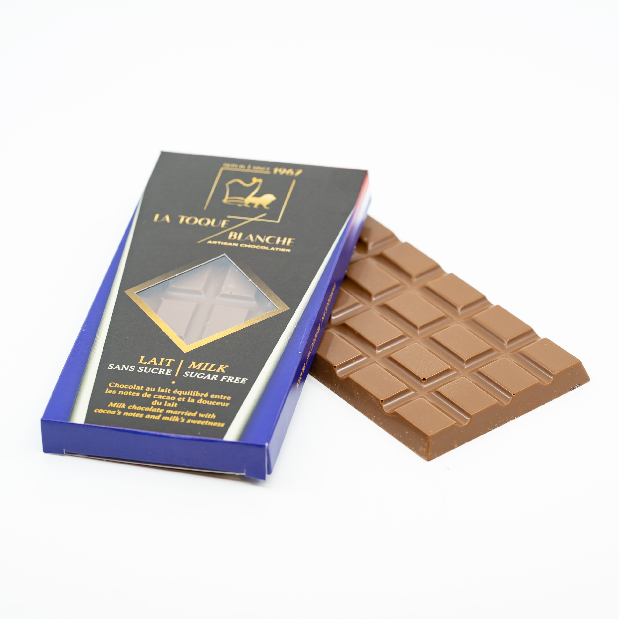 LA TABLETTE CHOCOLAT LAIT Sans Sucre 100g - Manon Chocolat